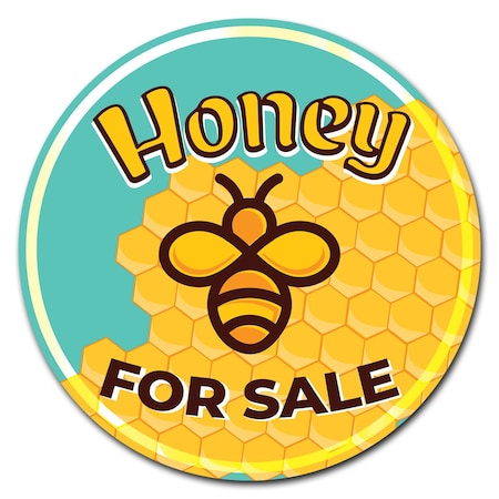 Farmers Market Honey Circle Vinyl Laminated Decal